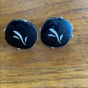 VTG SWANK silver tone carved look cuff links
